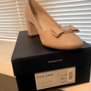 Cole Haan Tali bow block heel pump